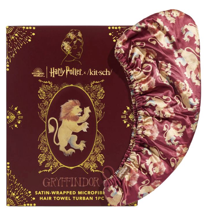 Harry Potter X Kitsch Satin-Wrapped Hair Towel - Gryffindor