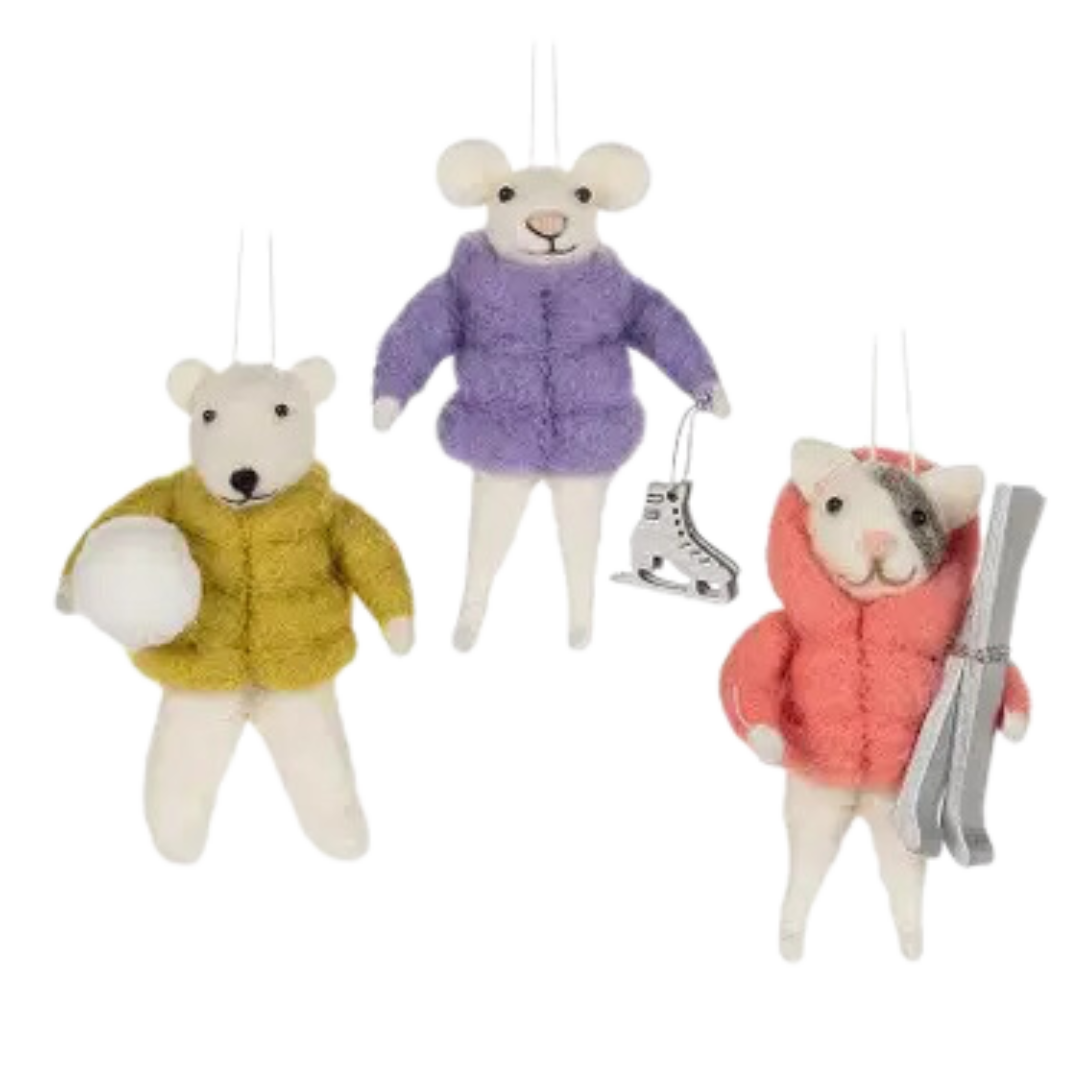 Puffy Coat Animal Ornament