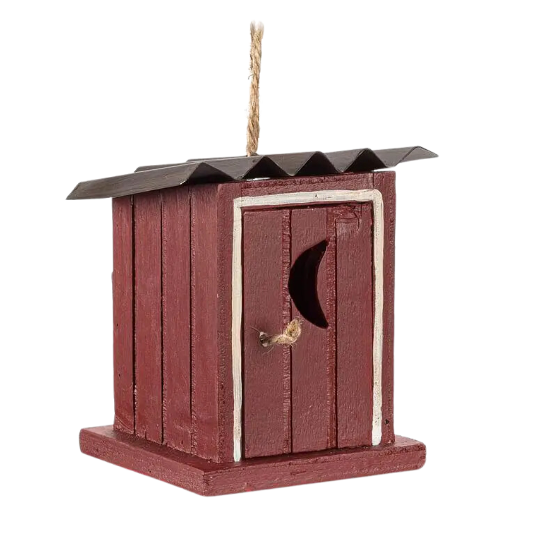 Red Outhouse Ornament