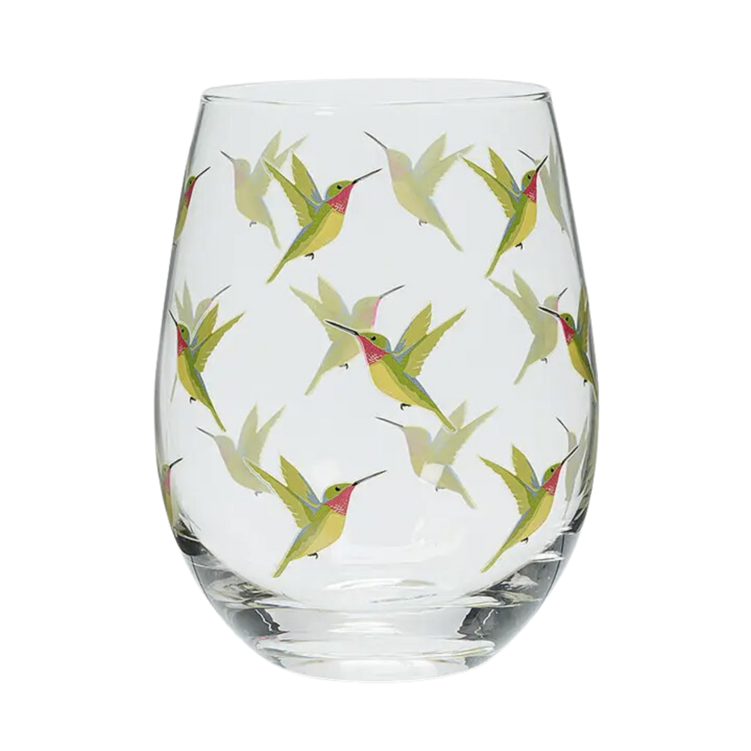 Hummingbird Stemless Wine Glass