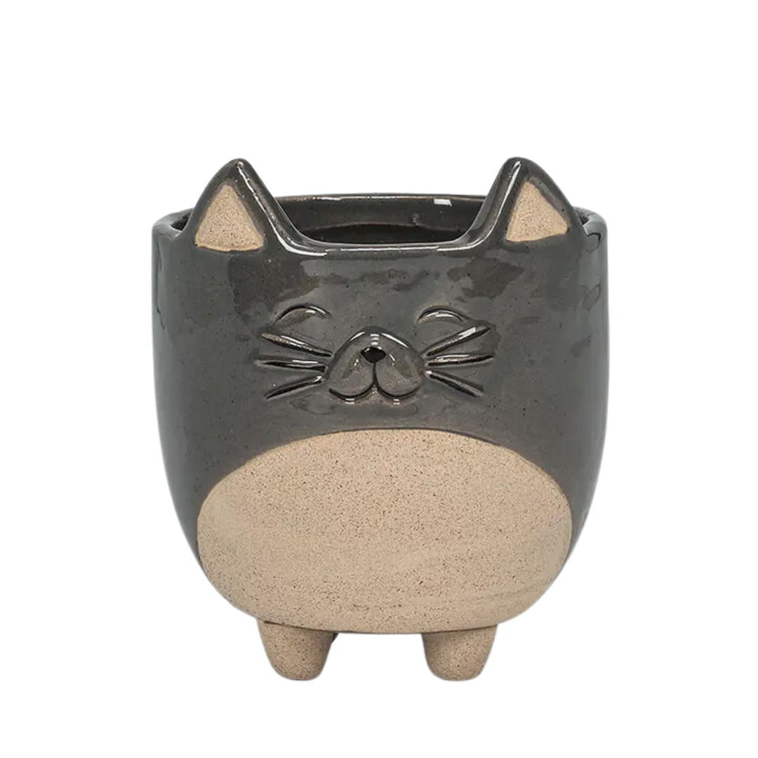 Large Cat on Legs Planter