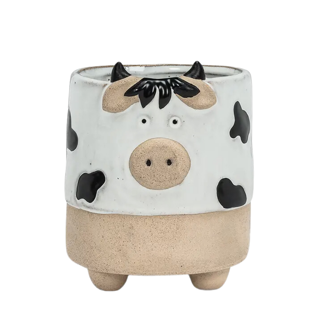 Large Cow on Legs Planter