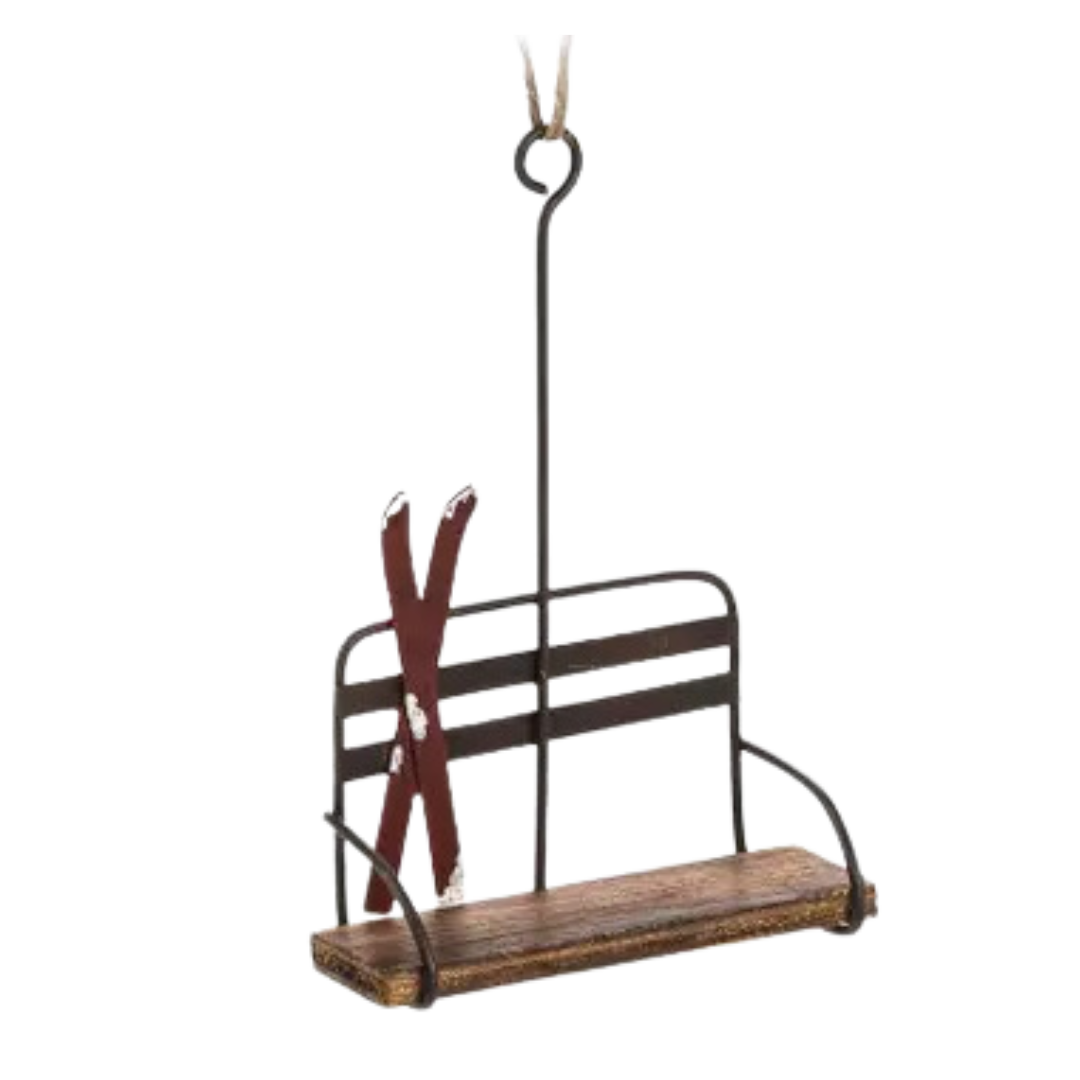 Chair Lift with Skis Ornament