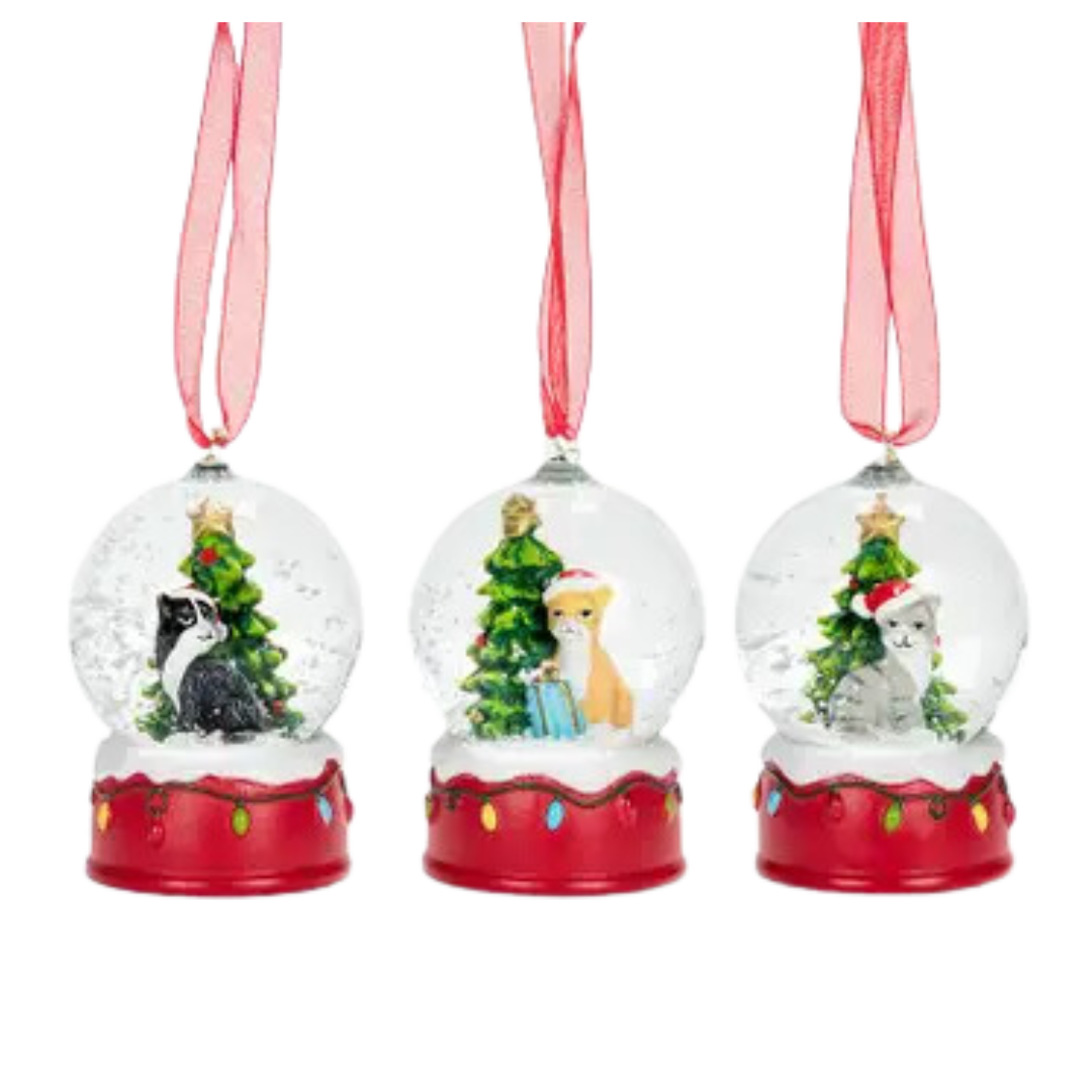 Mini Cat Snow Globe Ornament