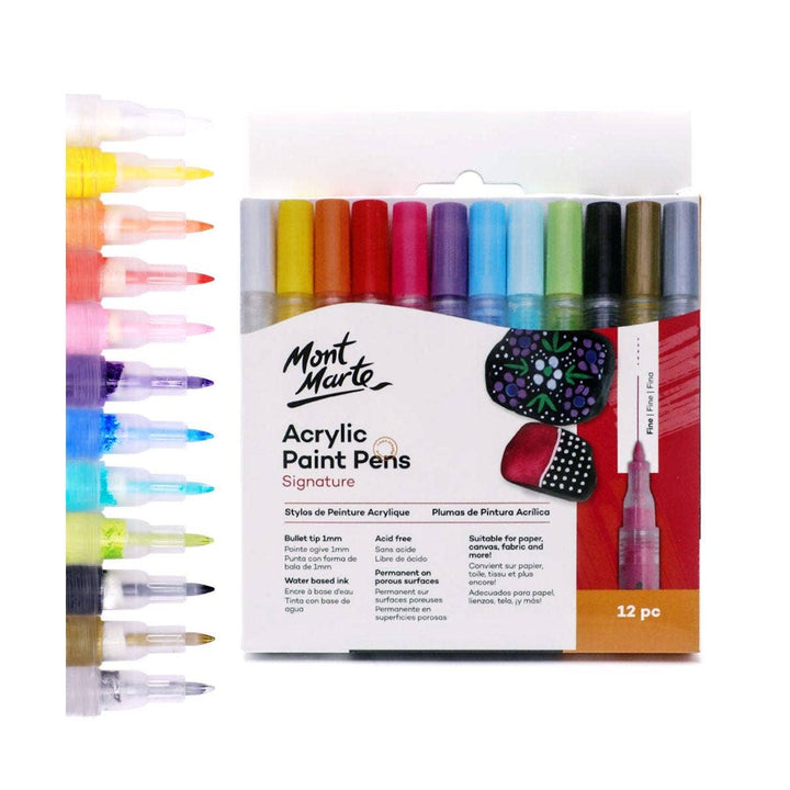 Acrylic Paint Pens Signature Fine Tip 1mm (0.039in) 12pc