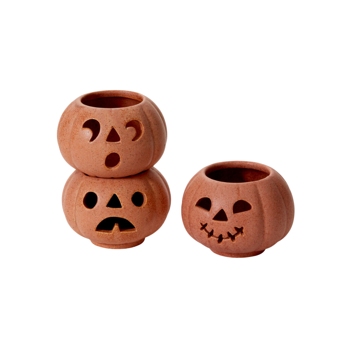 Grinning Pumpkin Jack-o-lantern Votive Holder