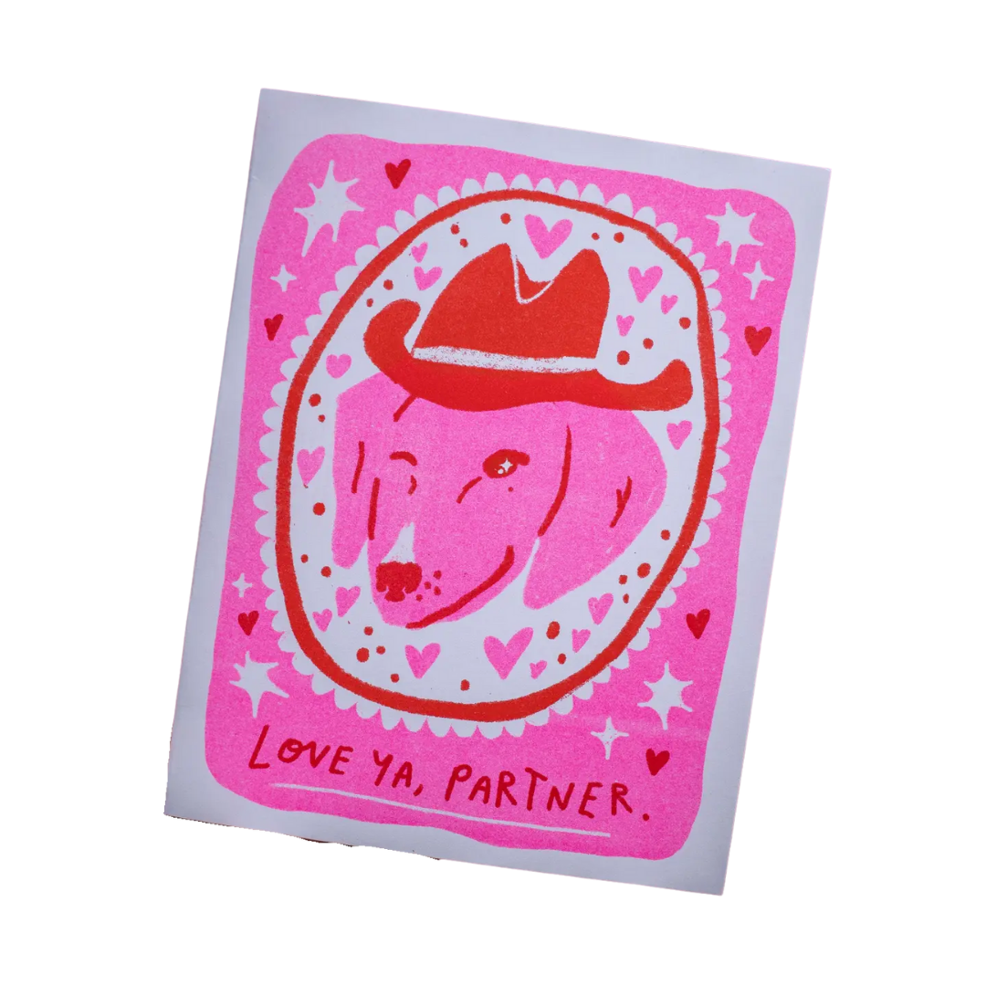 Love Ya, Partner Riso Greeting Card
