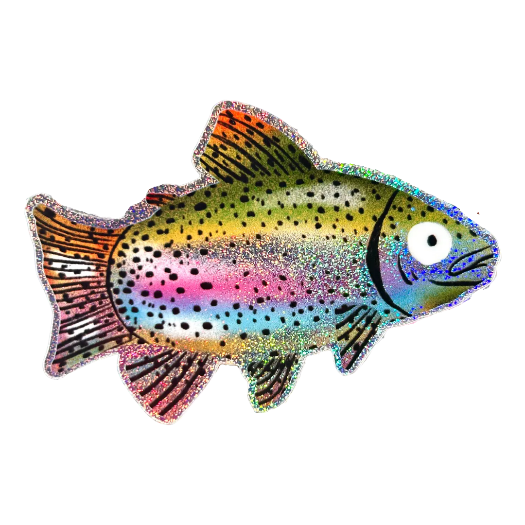 Rainbow Trout Sparkle Sticker