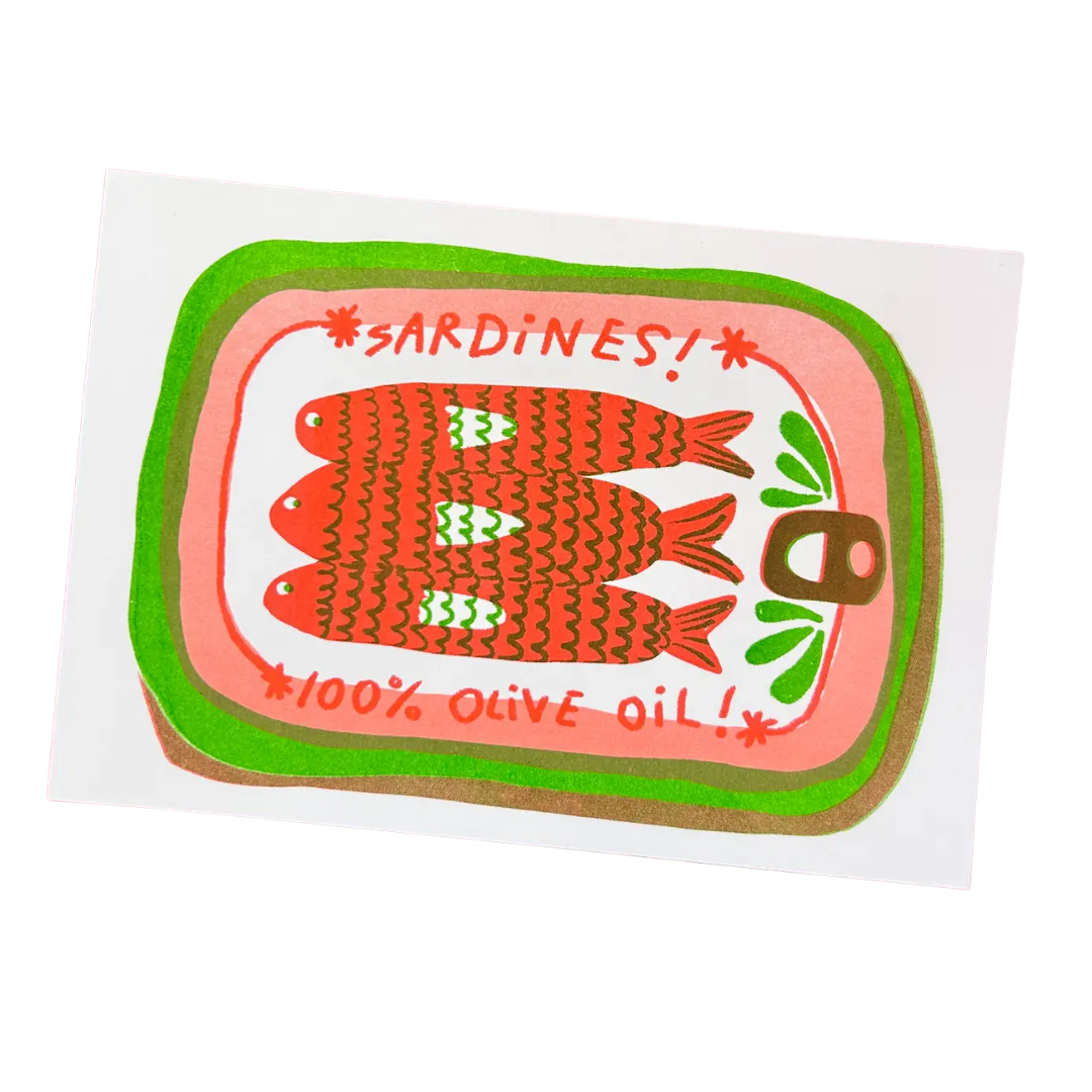 Sardine Tin Riso Print