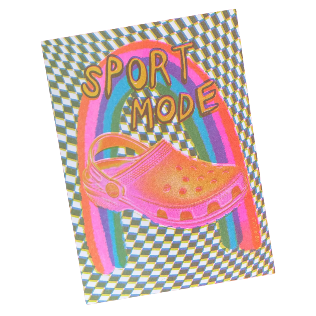 Sport Mode Crocs Riso Print