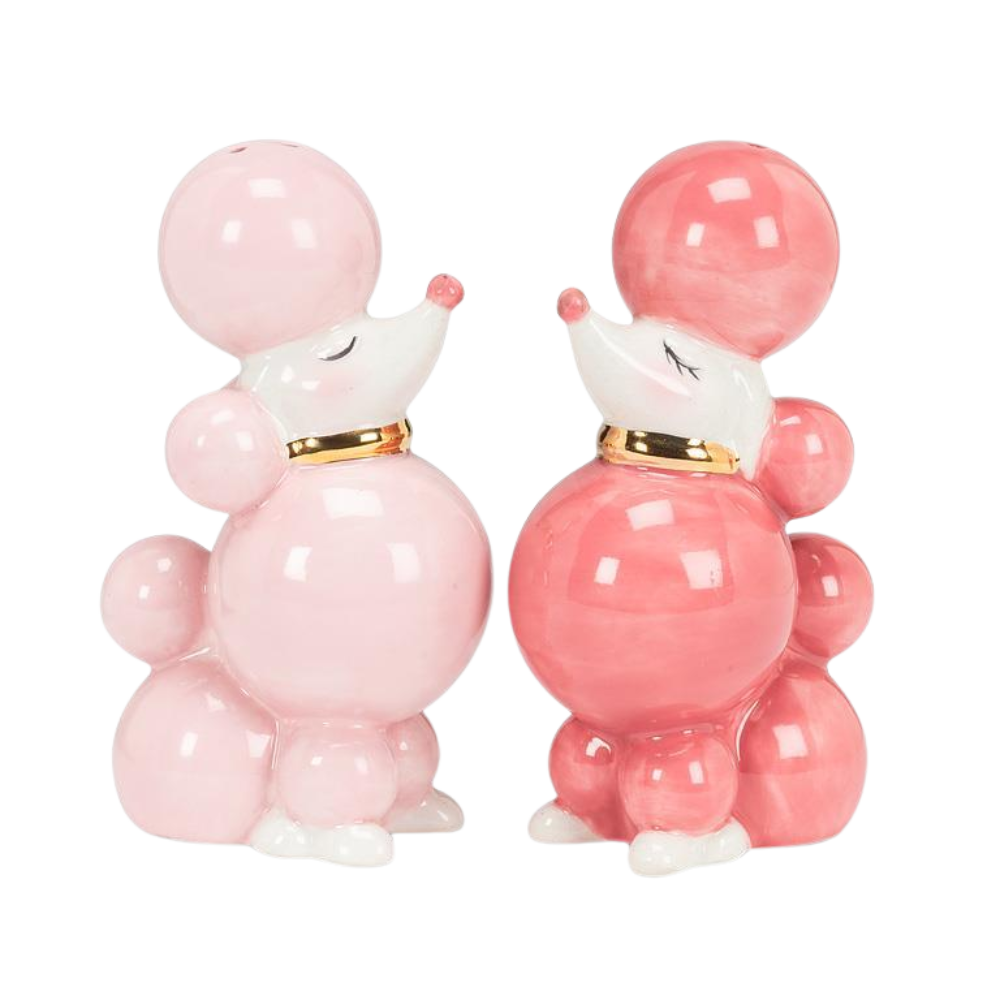 Pink Poodle Salt & Pepper Shakers