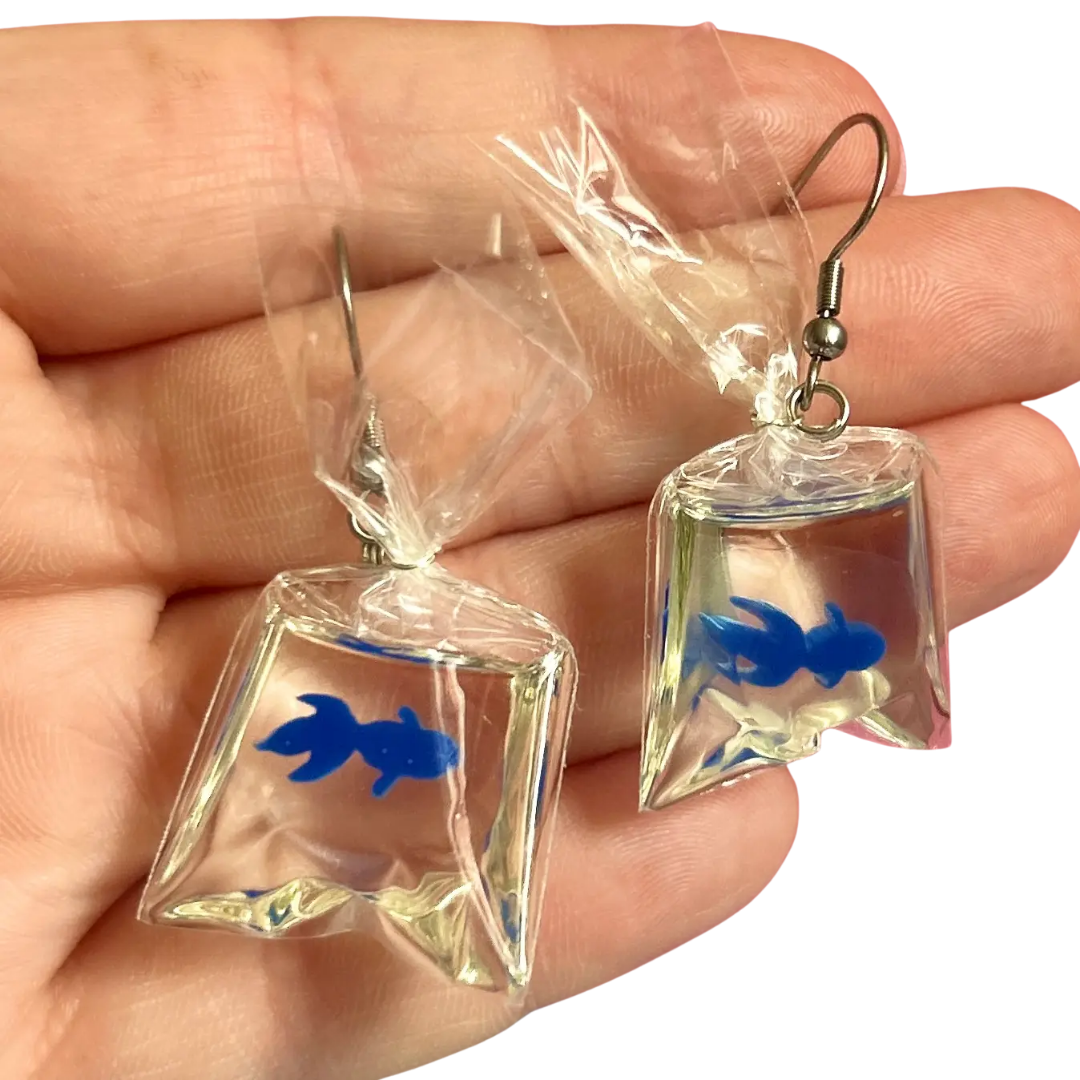 Blue Goldfish Earrings