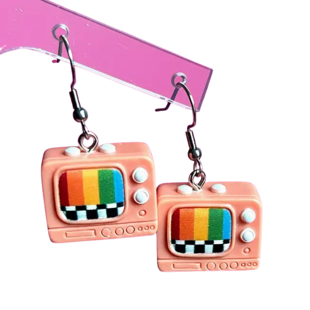 Retro TV Earrings