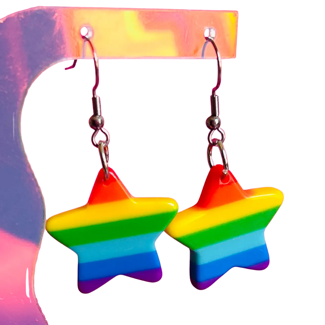 Rainbow Star Earrings