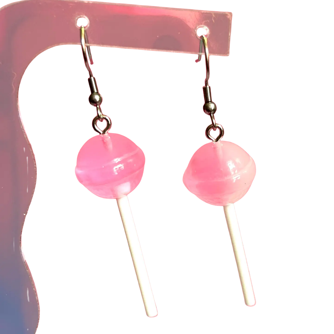 Pink Lemonade Lollipop Earrings
