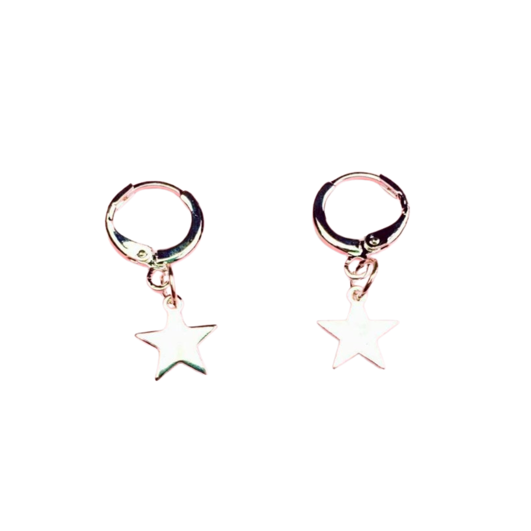 Silver Star Earrings