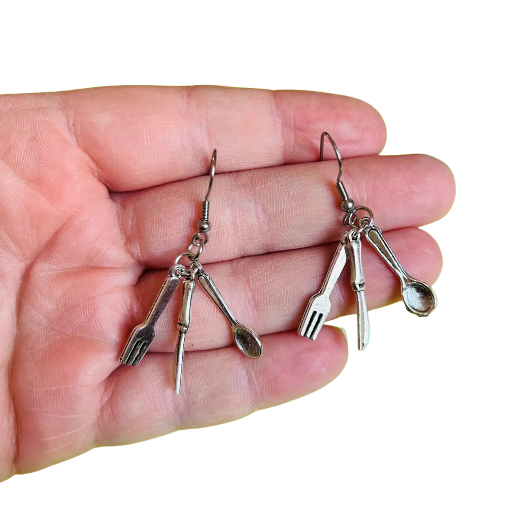 Silverware Earrings