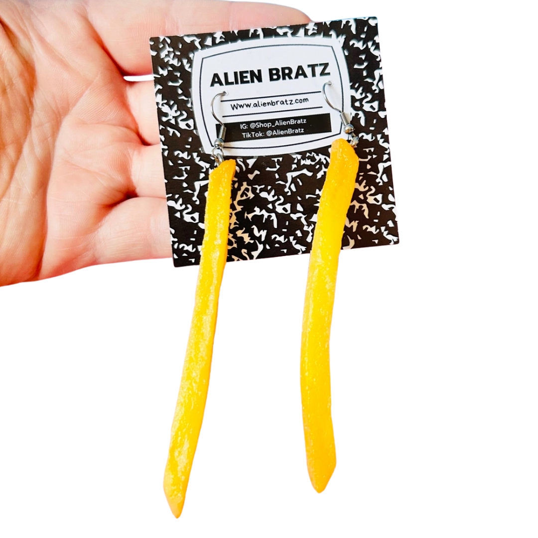Large French Fry Earrings
