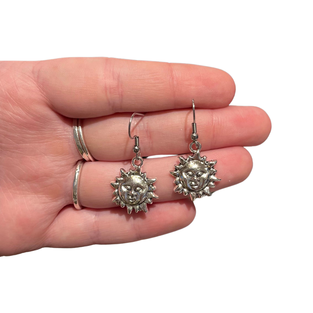 Silver Sun Earrings