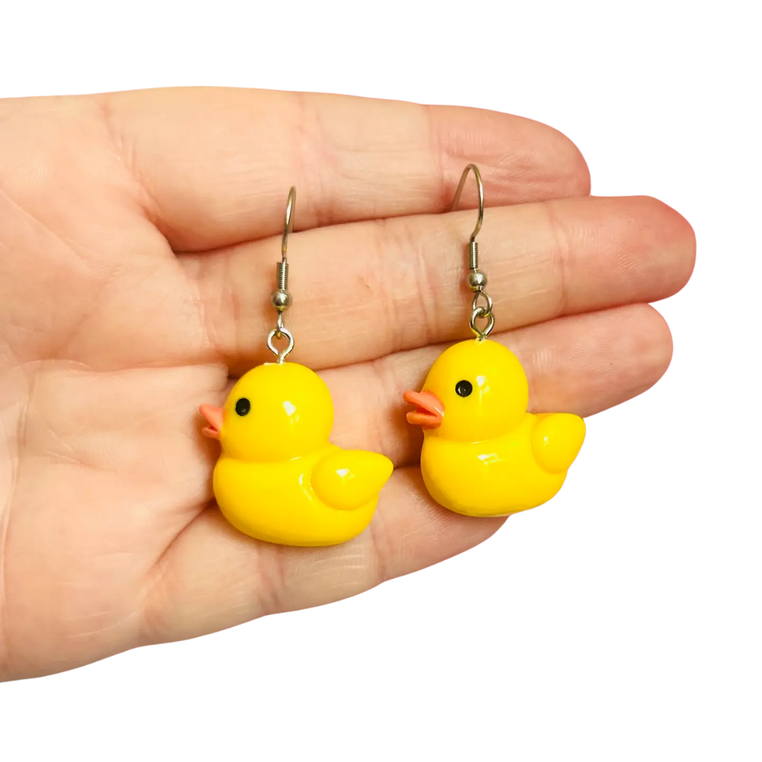 Yellow Duck Earrings
