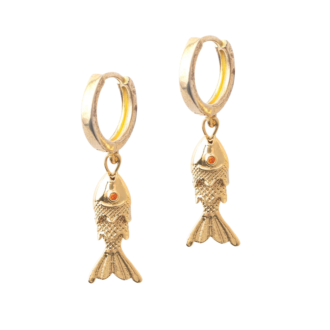 Fish Huggie Hoop Earrings