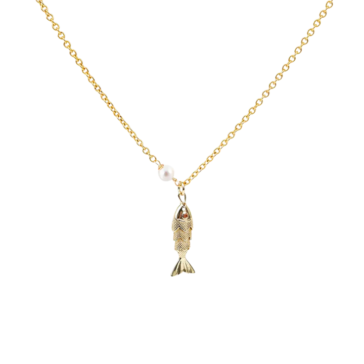 Fish & Pearl Necklace