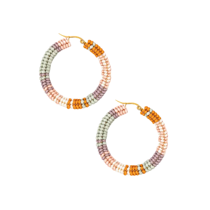 Patchwork Hoop Earrings