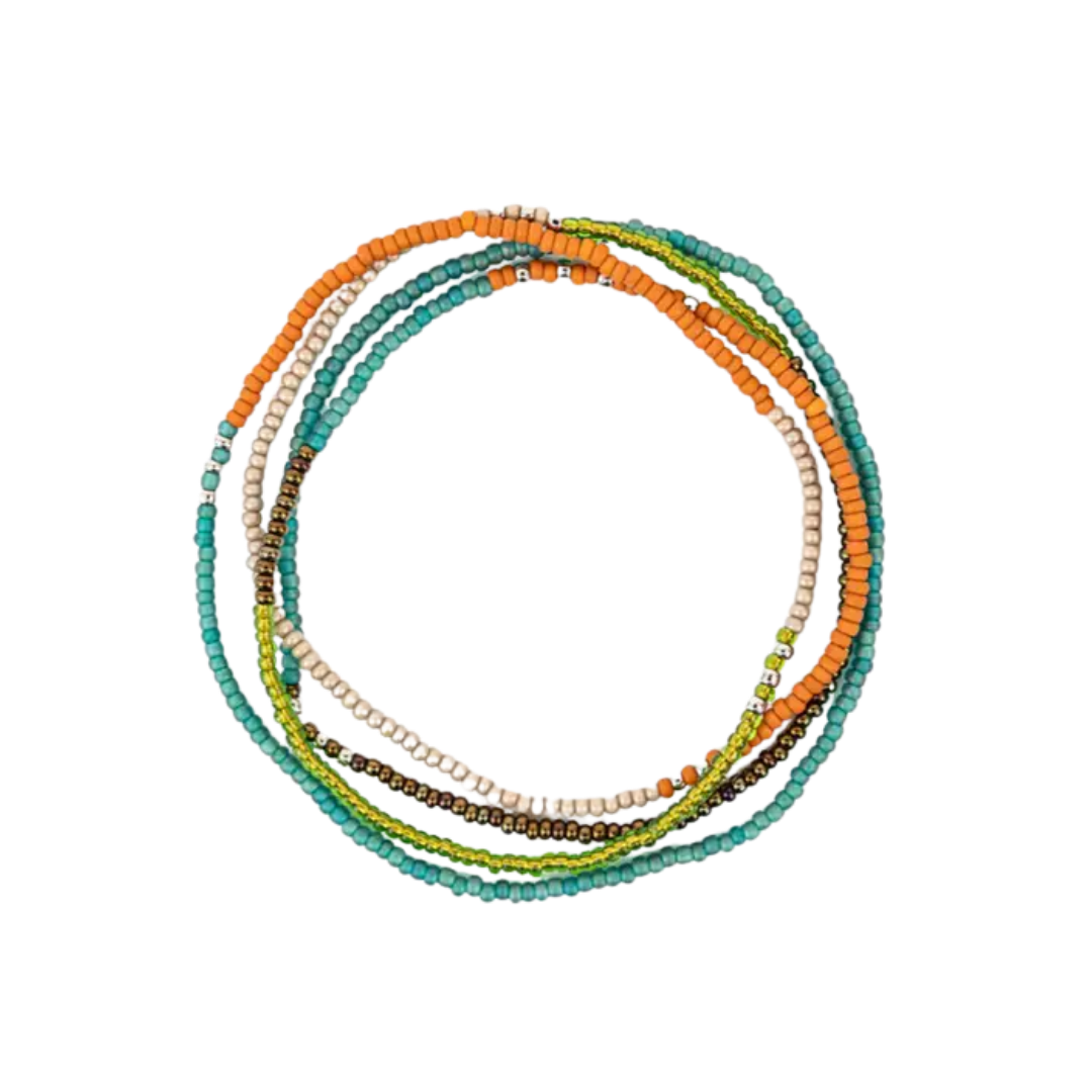 Beaded Stretch Necklace / Wrap Bracelet