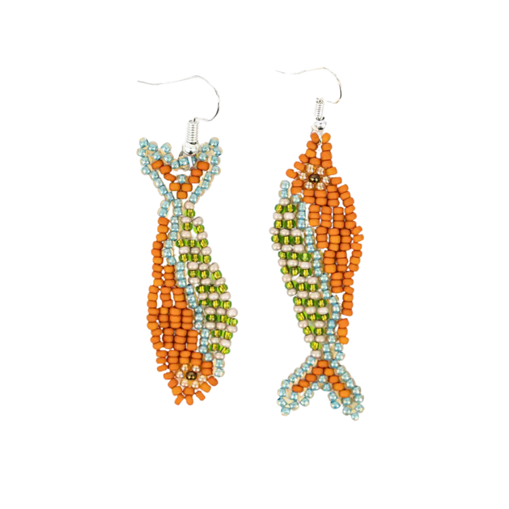 One Fish Two Fish Beaded Earrings