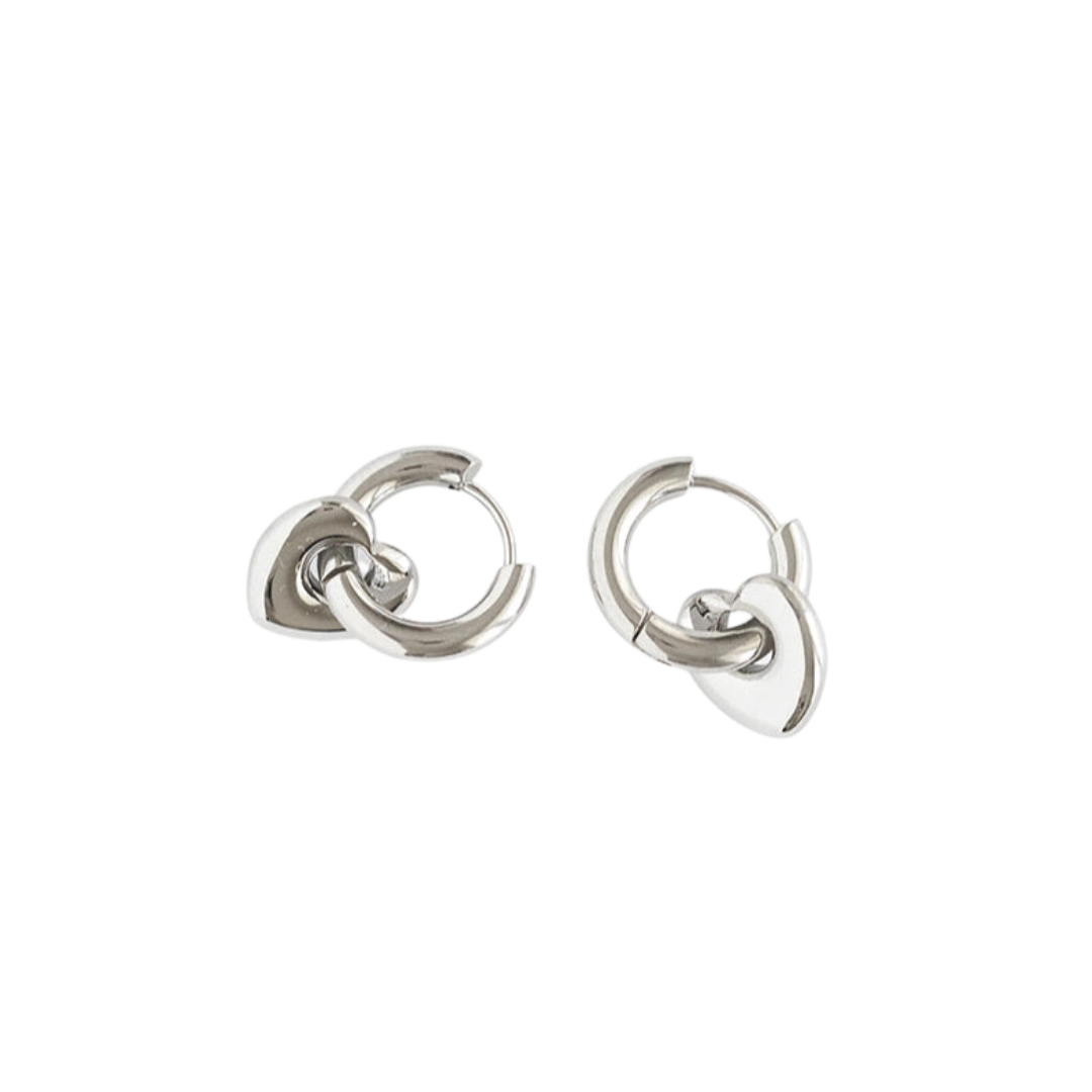 Bold Heart Hoop Earrings