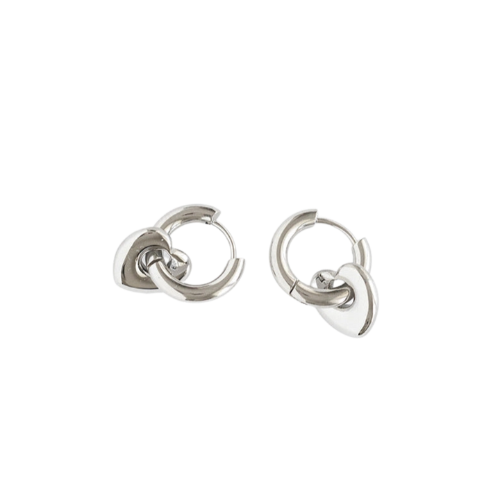 Bold Heart Hoop Earrings