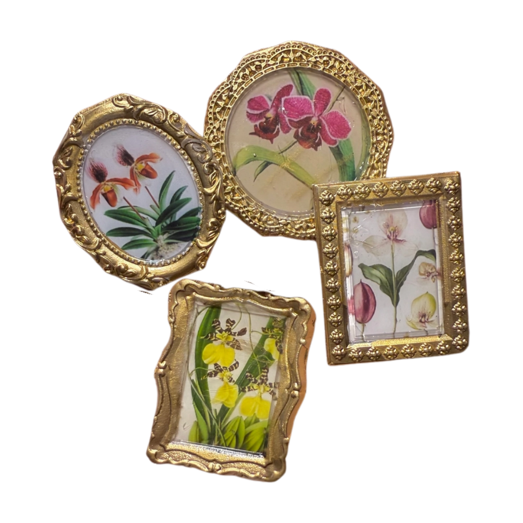 Mini Orchid Botanical Magnets (4ct)