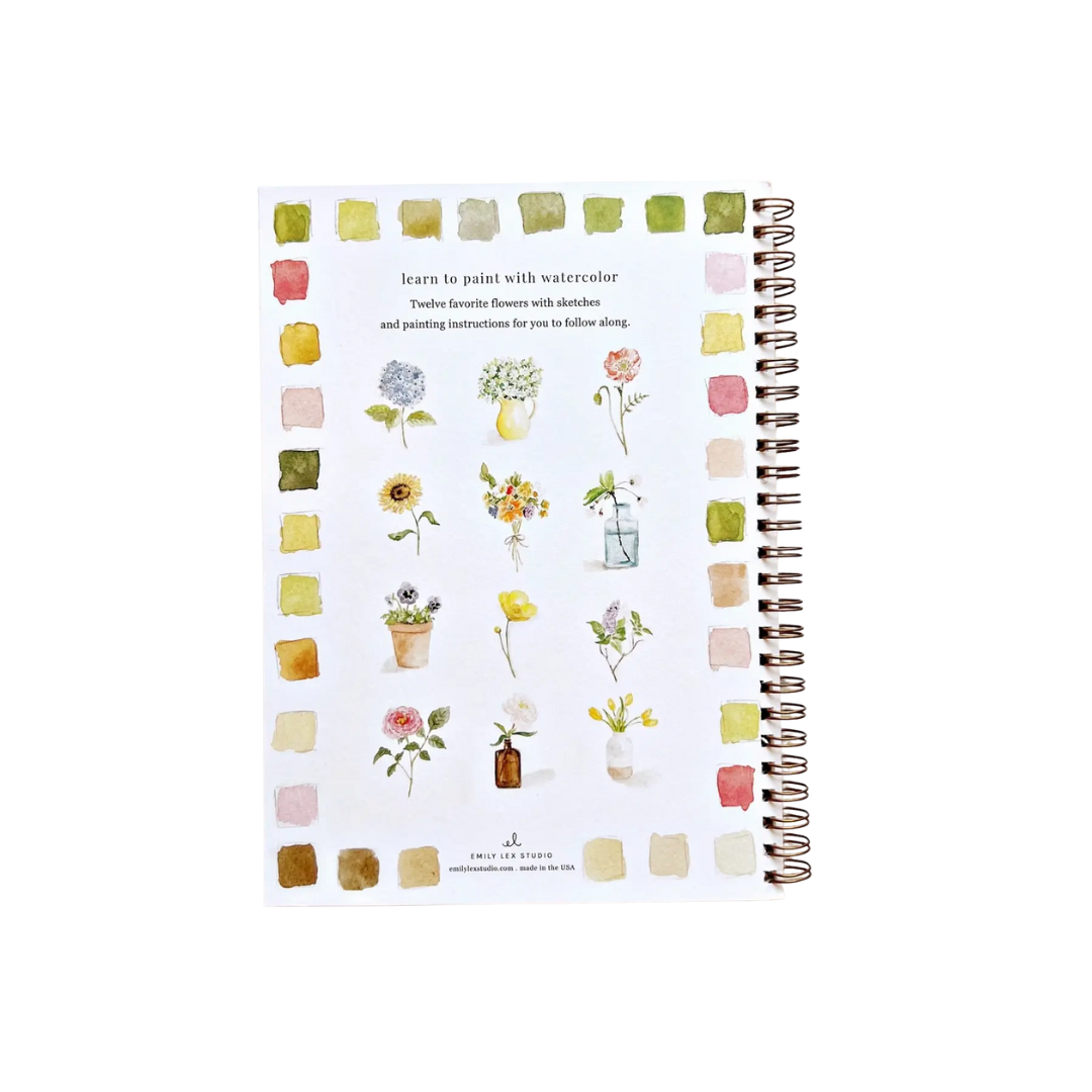 Flowers Watercolor Workbook