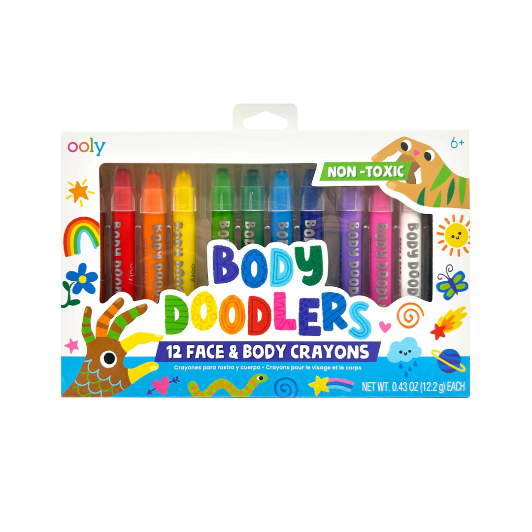 Body Doodlers: Face and Body Crayons (Set of 12)
