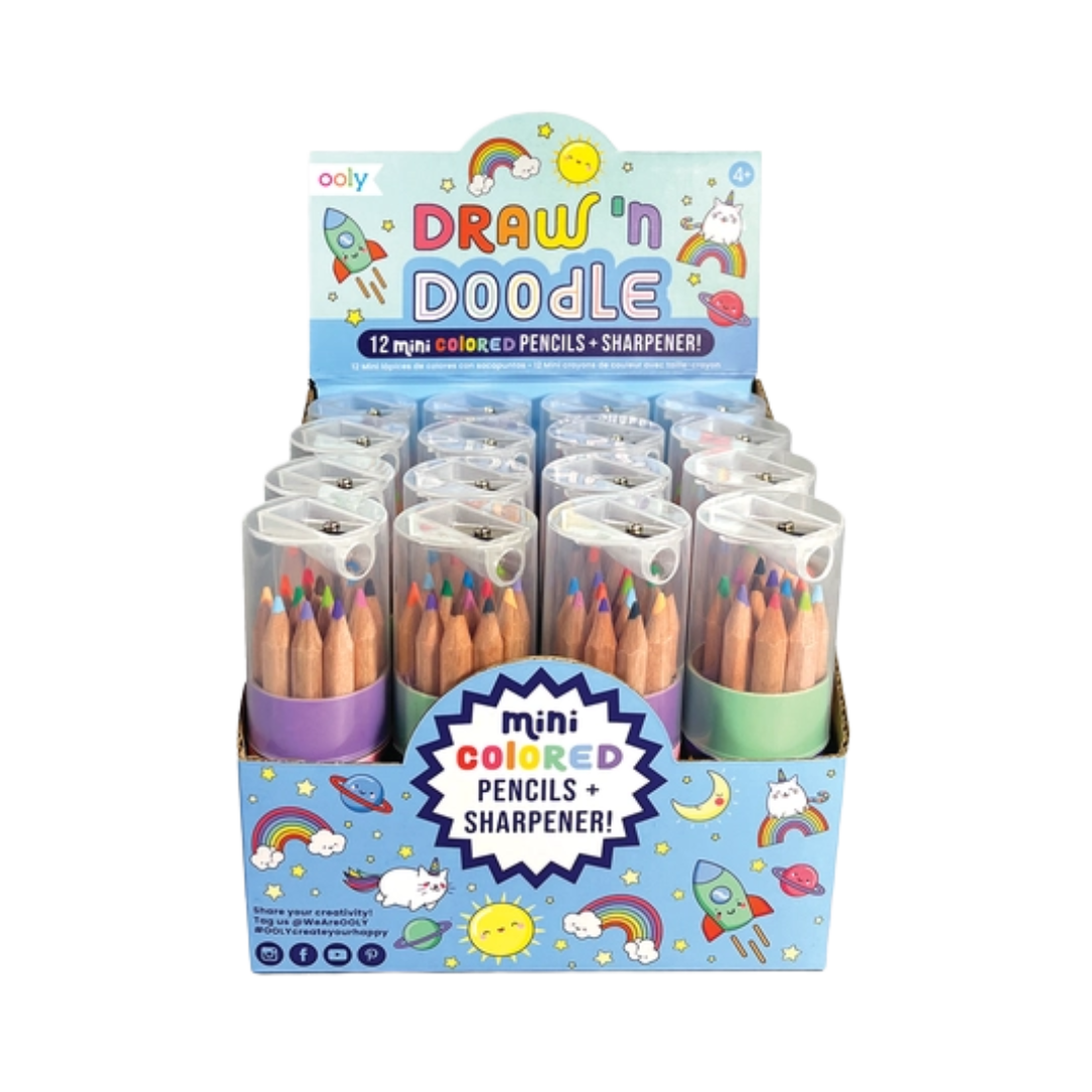 Draw 'n Doodle: Mini Colored Pencils + Sharpener