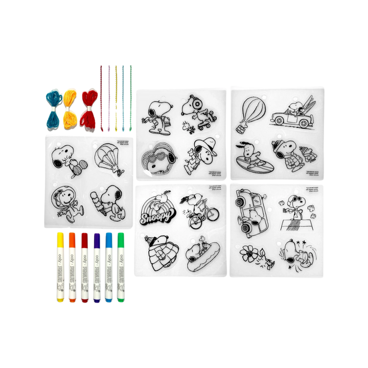 OOLY X Peanuts: D.I.Y. Shrink Art Kit & 6 Mini Paint Markers