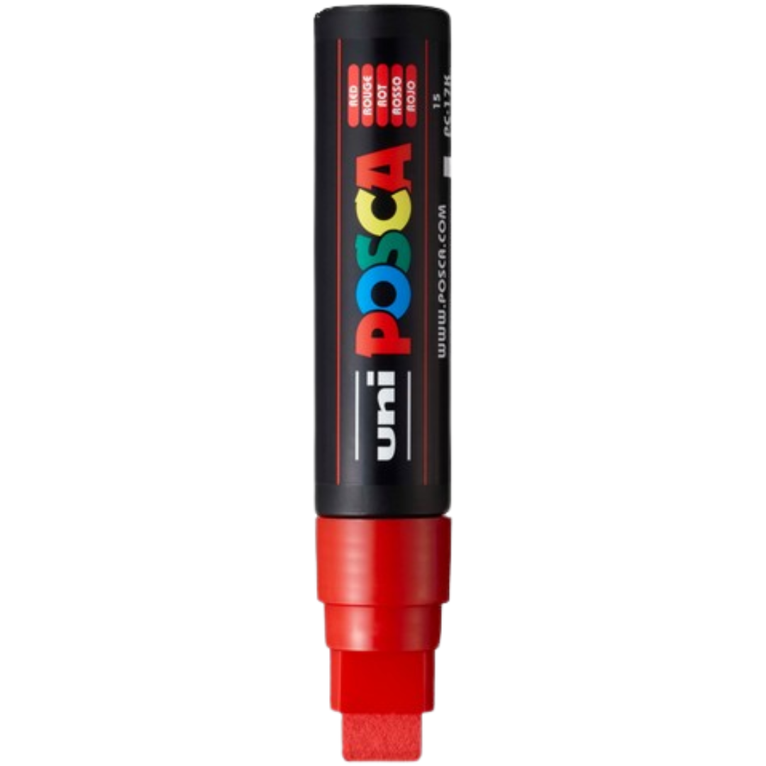 POSCA PC-17K Acrylic Paint Marker – Extra-Broad Chisel Tip - Red