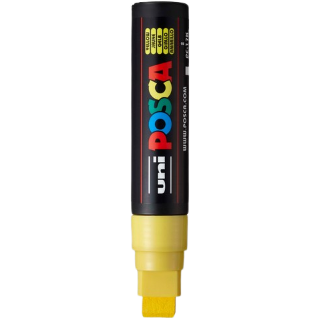 POSCA PC-17K Acrylic Paint Marker – Extra-Broad Chisel Tip - Yellow