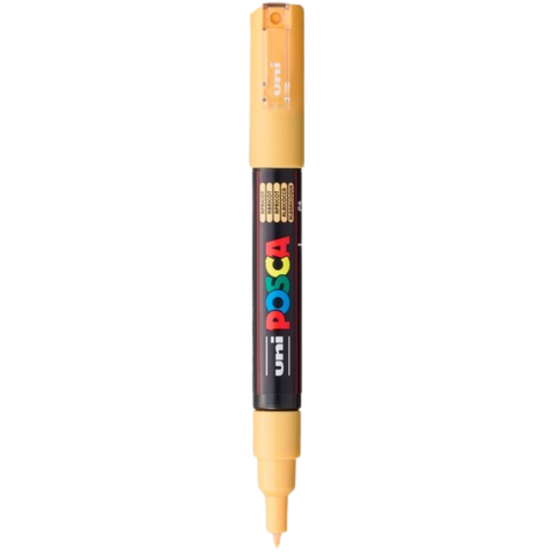 Posca PC-1M Acrylic Paint Marker – Extra-Fine Bullet Tip Apricot