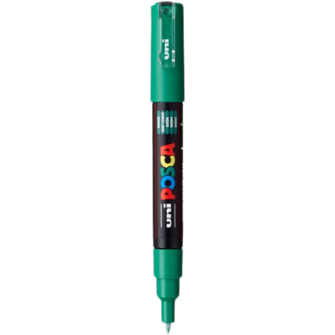 Posca PC-1M Acrylic Paint Marker – Extra-Fine Bullet Tip Green