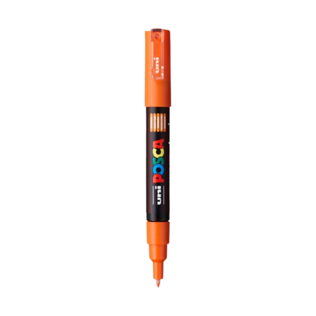Posca PC-1M Acrylic Paint Marker – Extra-Fine Bullet Tip Orange