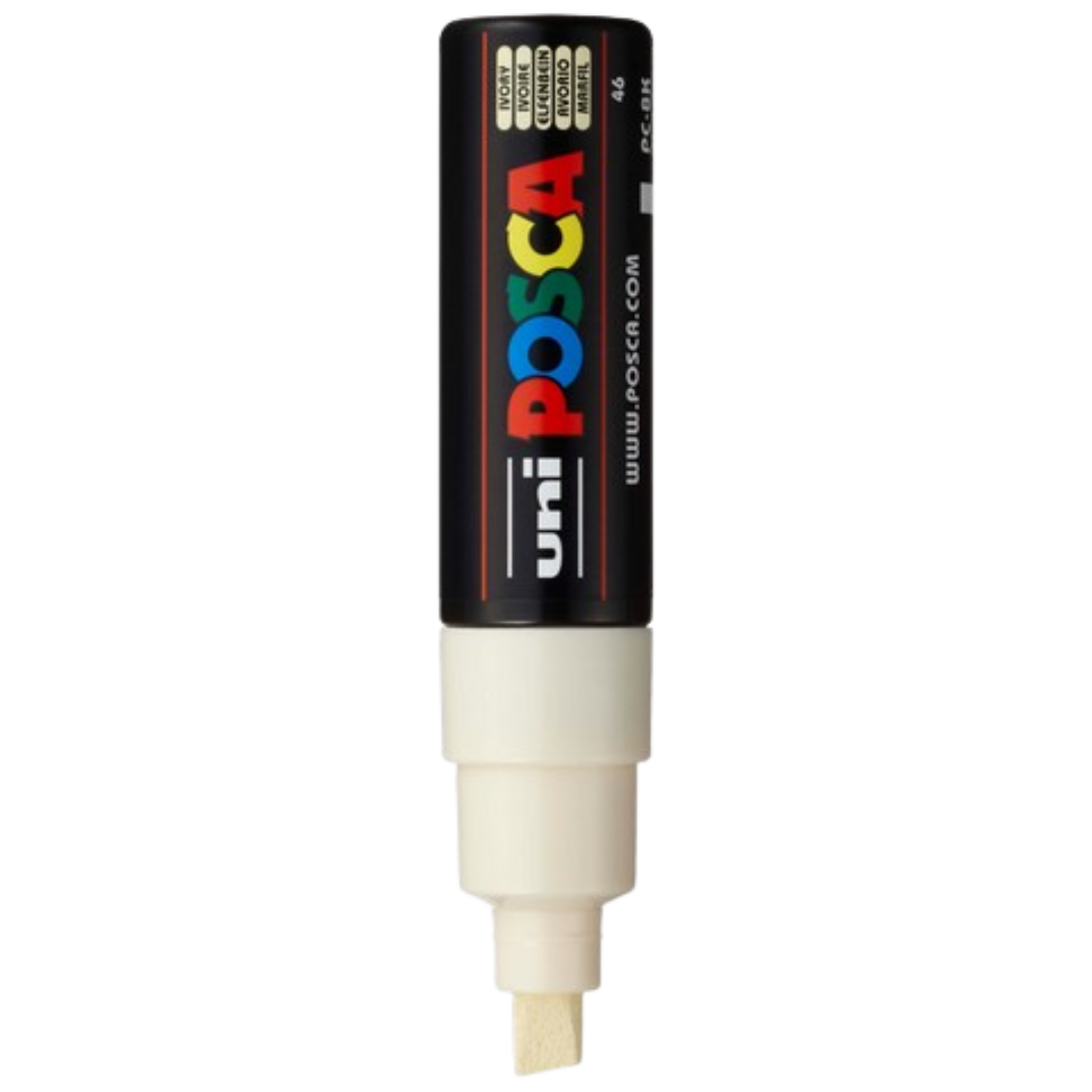 Posca PC-8K Paint Marker Broad Chisel Tip - Ivory