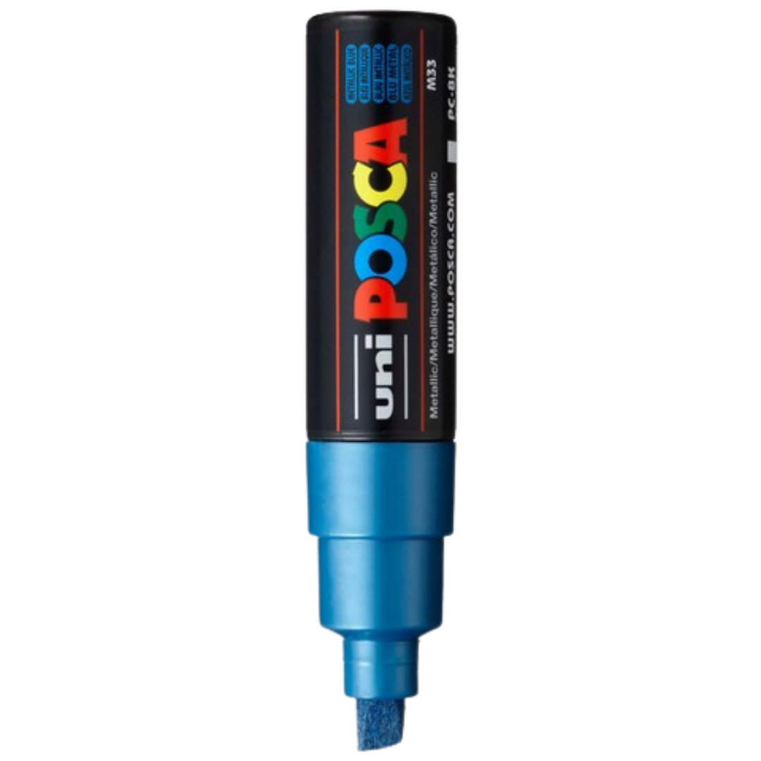 Posca PC-8K Paint Marker Broad Chisel Tip - Metallic Blue