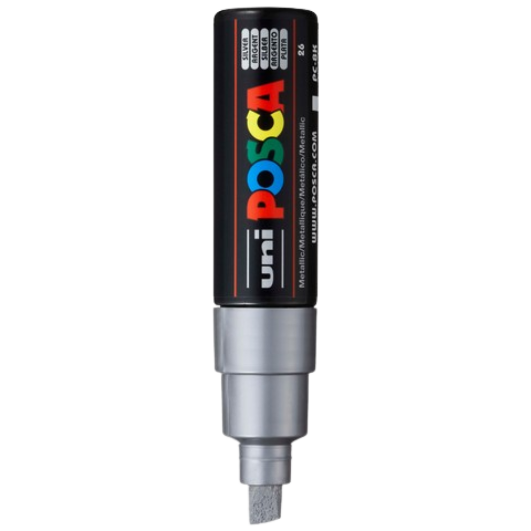 Posca PC-8K Paint Marker Broad Chisel Tip - Silver