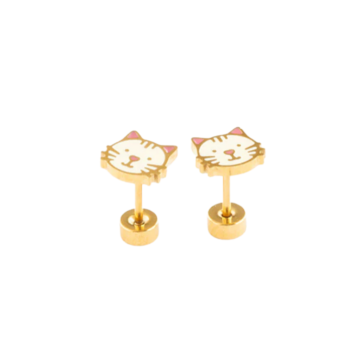 Cat Stud Earrings