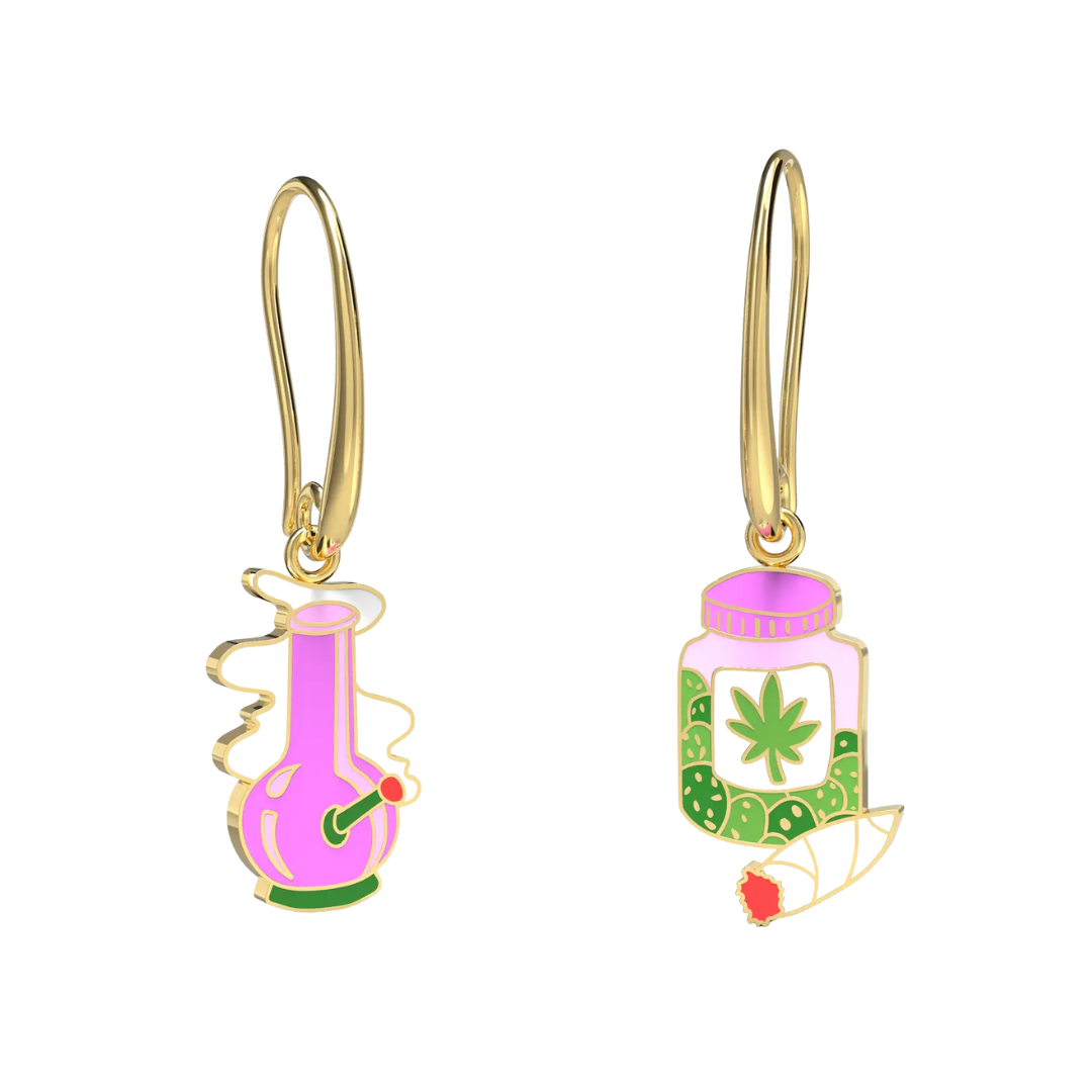 Bong & Weed Earrings