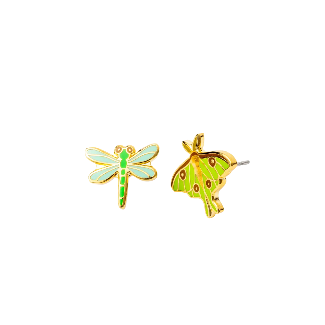 Luna Moth & Dragonfly Earrings