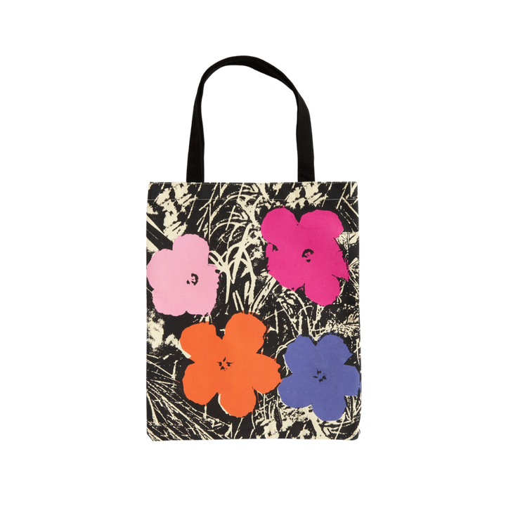 Warhol Flowers Canvas Tote Bag — Pink
