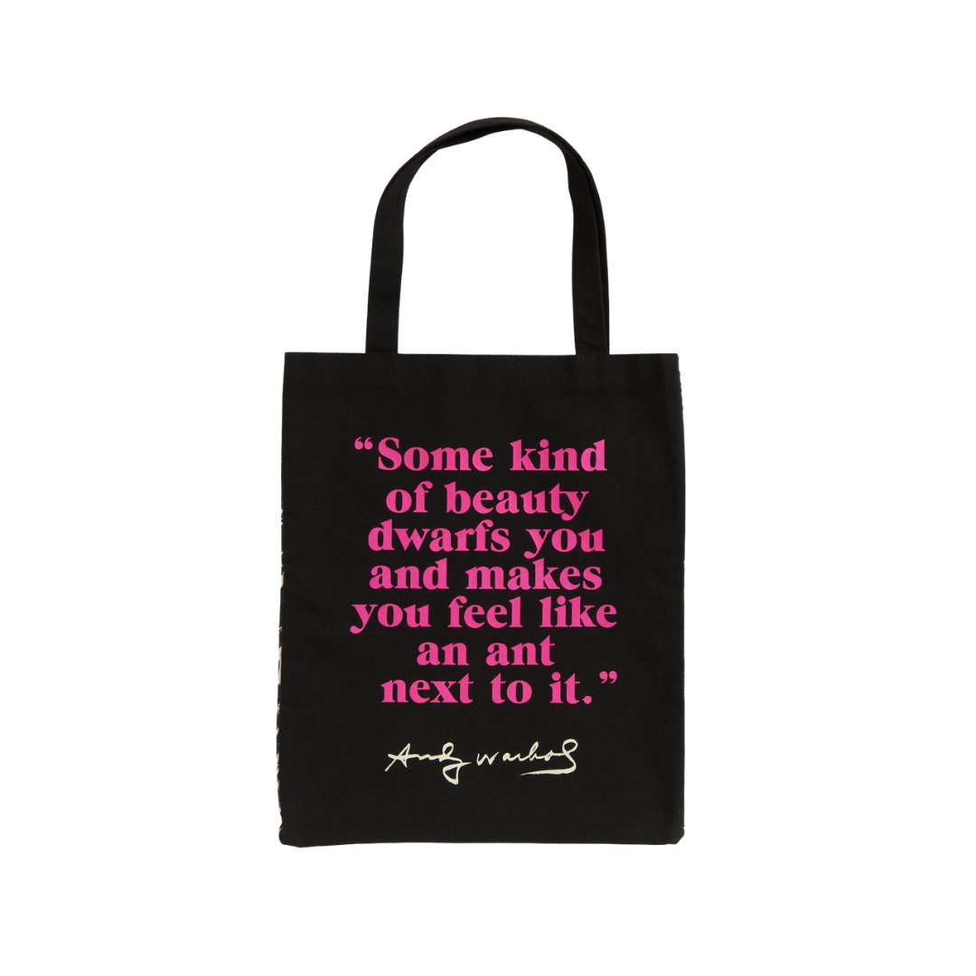 Warhol Flowers Canvas Tote Bag — Pink