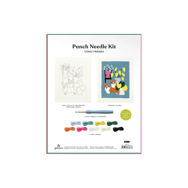 Corgi Friends Punch Needle Kit